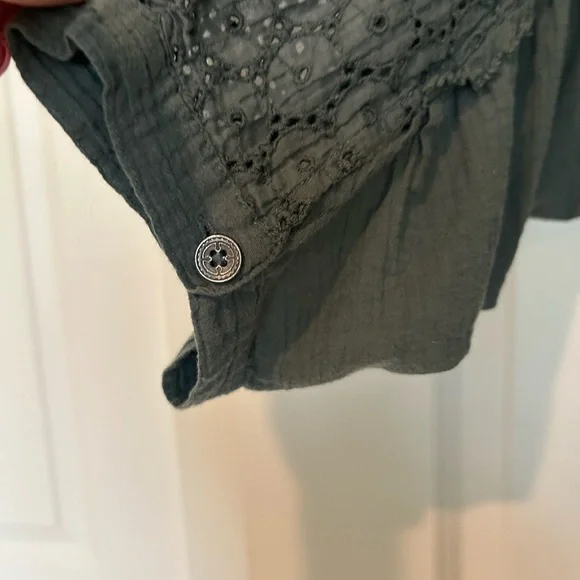 FP Movement by Free People Teal Button-Up Blouse - Picture 6 of 8